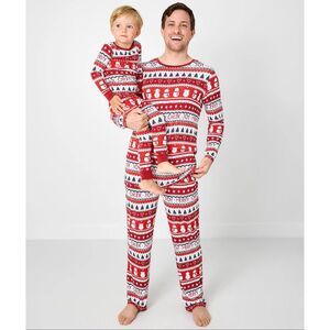 Little Sleepies Festive Fair Isle Men’s Long Sleeve Pajama Set Size L/XL